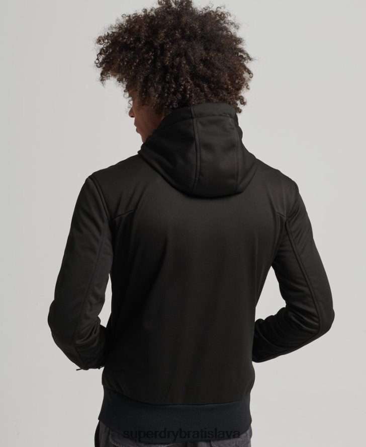 Superdry muži tech softshellová tepláková bunda 6B4ZTR1112 oblečenie čierna