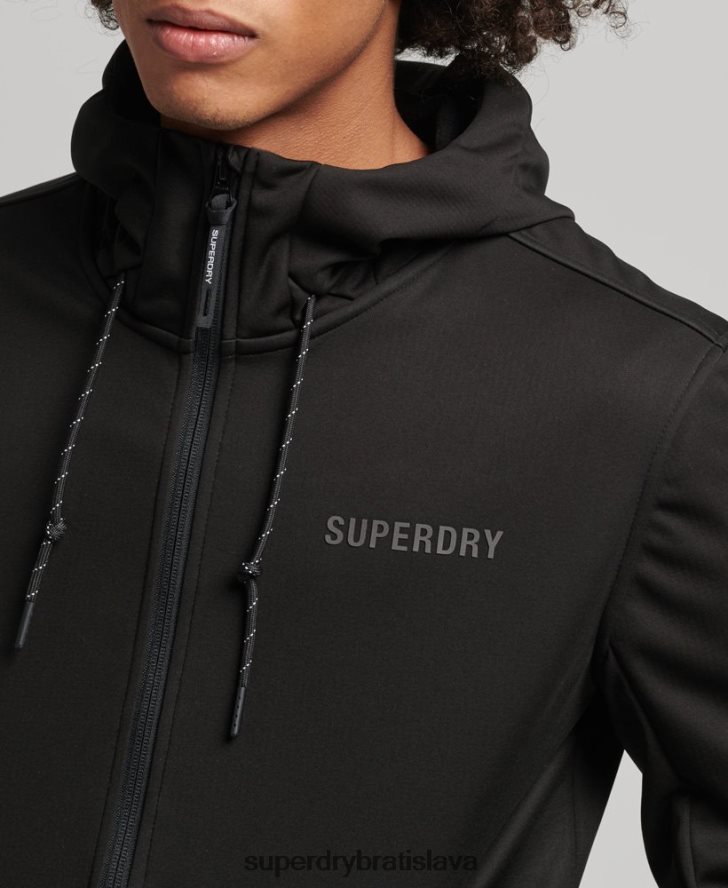 Superdry muži tech softshellová tepláková bunda 6B4ZTR1112 oblečenie čierna