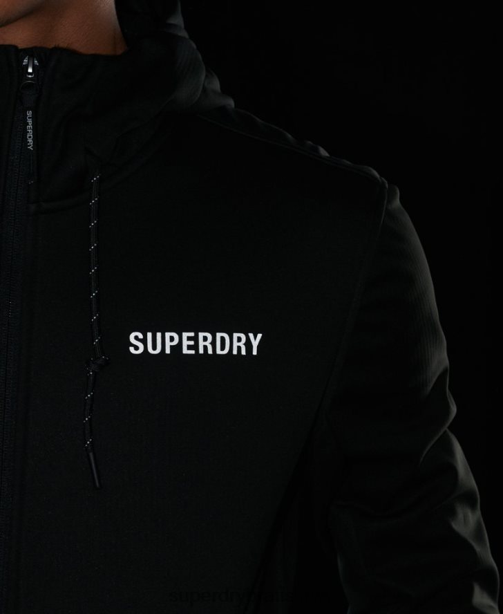Superdry muži tech softshellová tepláková bunda 6B4ZTR1112 oblečenie čierna