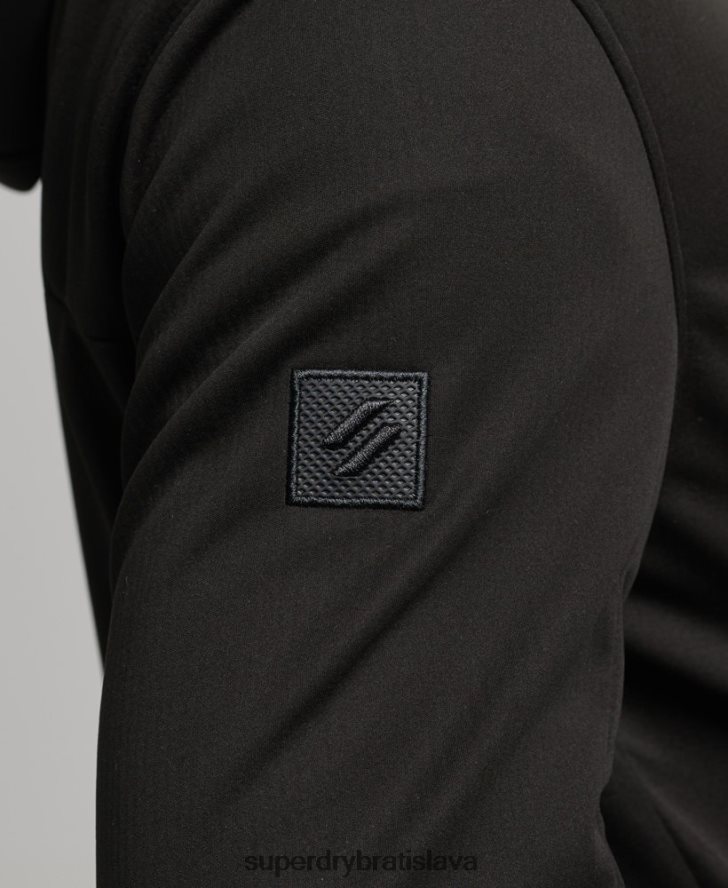 Superdry muži tech softshellová tepláková bunda 6B4ZTR1112 oblečenie čierna