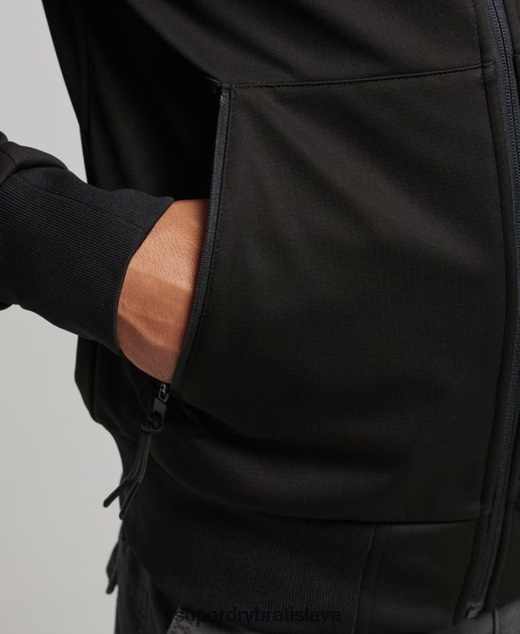 Superdry muži tech softshellová tepláková bunda 6B4ZTR1112 oblečenie čierna