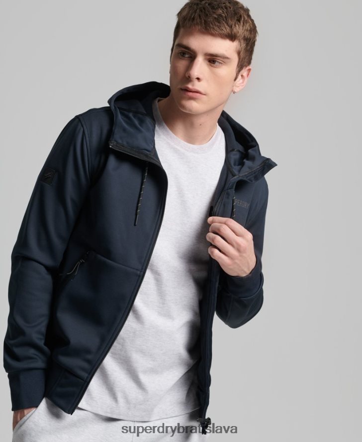 Superdry muži tech softshellová tepláková bunda 6B4ZTR4705 oblečenie námorníctvo