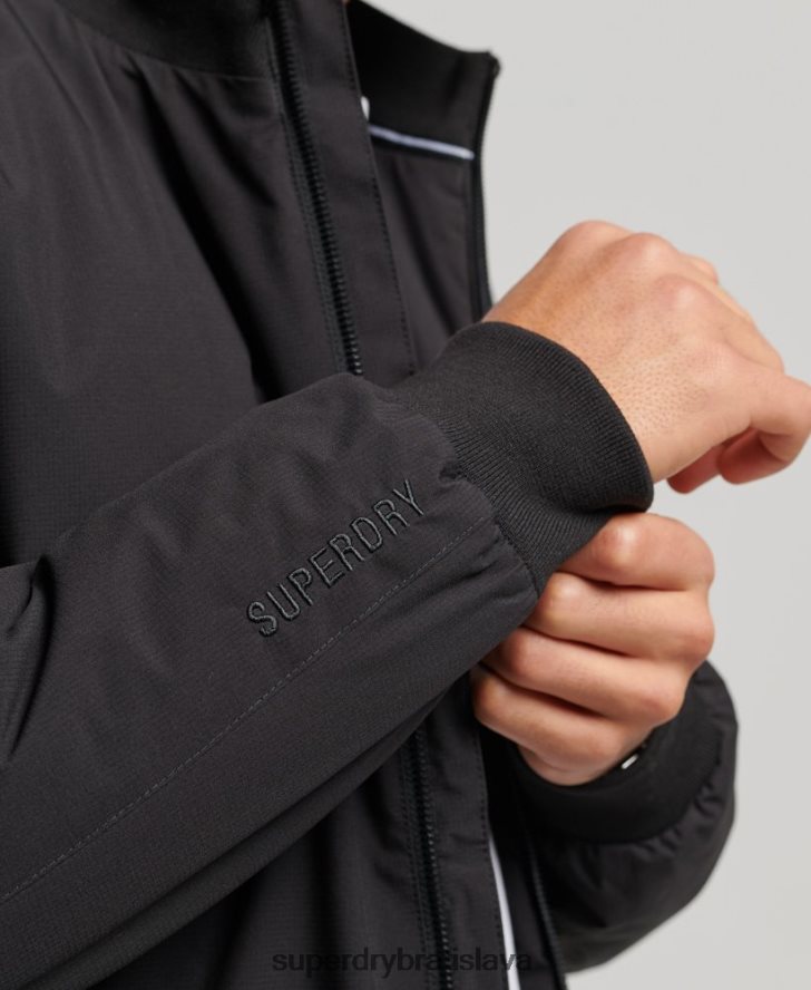 Superdry muži tréningová bunda Harrington 6B4ZTR1038 oblečenie čierna