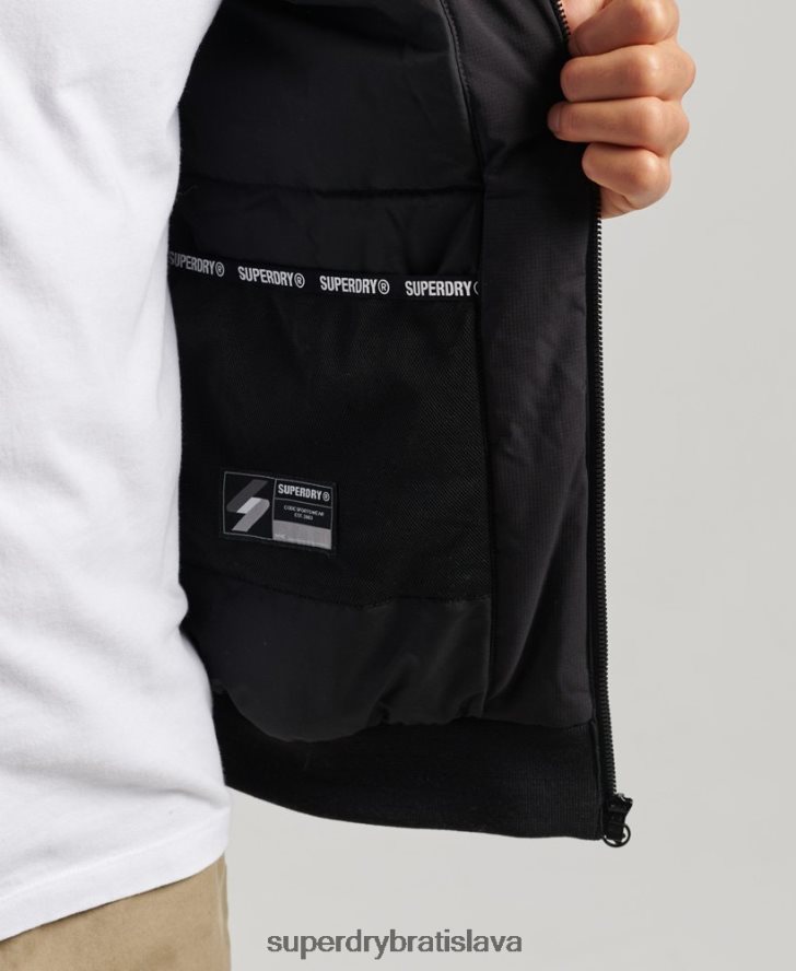 Superdry muži tréningová bunda Harrington 6B4ZTR1038 oblečenie čierna