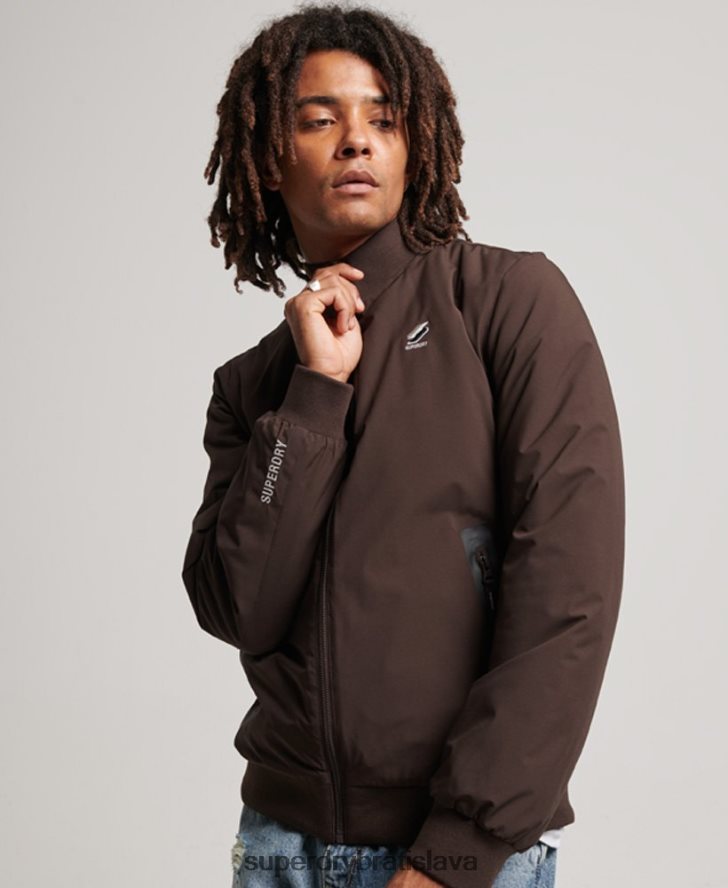 Superdry muži tréningová bunda Harrington 6B4ZTR1053 oblečenie hnedá