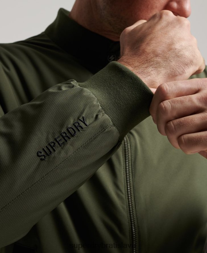 Superdry muži tréningová bunda Harrington 6B4ZTR925 oblečenie kaki