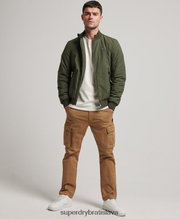 Superdry muži tréningová bunda Harrington 6B4ZTR925 oblečenie kaki