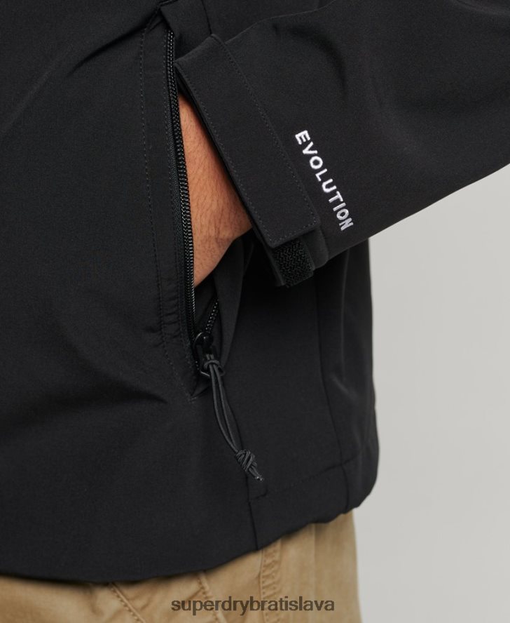 Superdry muži trekingová bunda 6B4ZTR910 oblečenie čierna