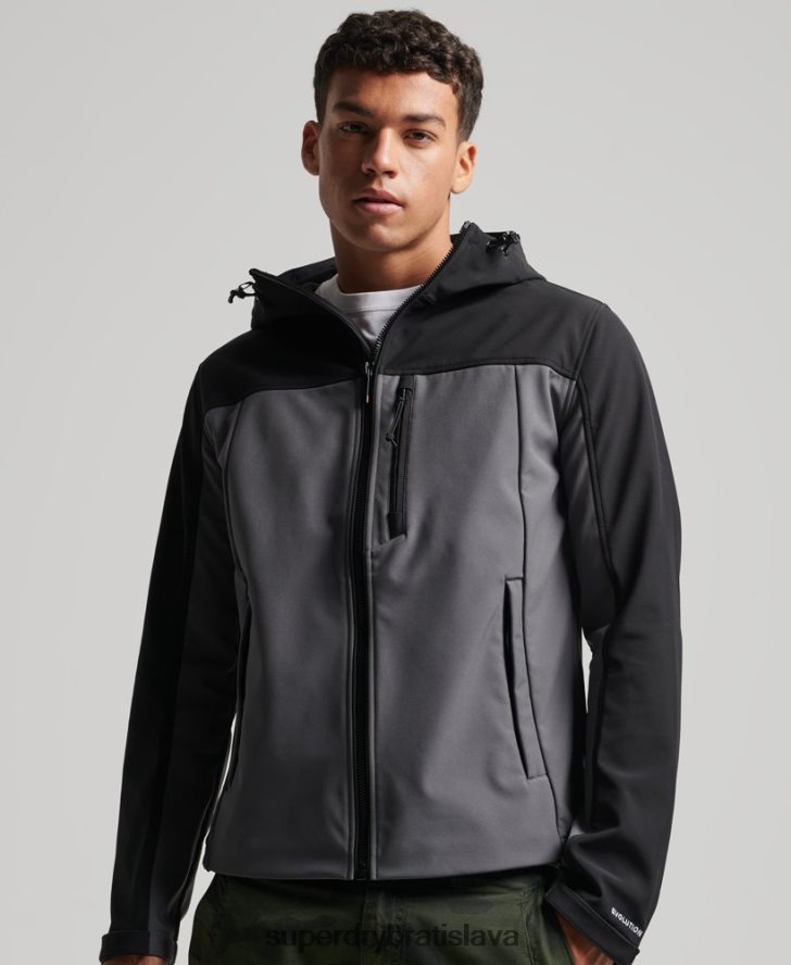 Superdry muži trekingová bunda 6B4ZTR917 oblečenie tmavošedý