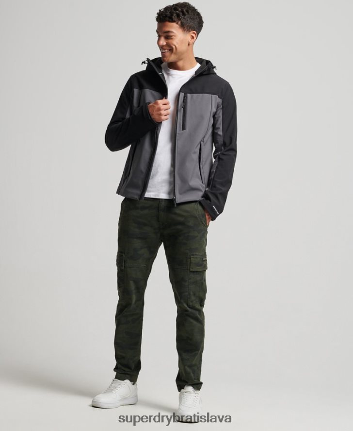 Superdry muži trekingová bunda 6B4ZTR917 oblečenie tmavošedý