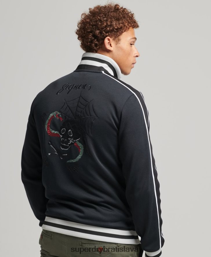 Superdry muži tricot suika tepláková bunda 6B4ZTR780 oblečenie tmavošedý