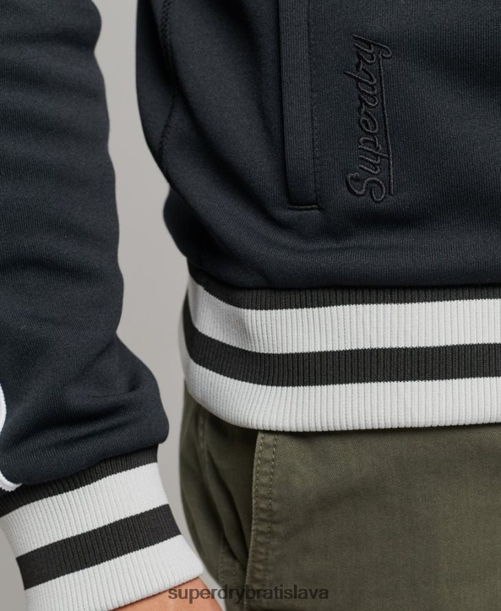 Superdry muži tricot suika tepláková bunda 6B4ZTR780 oblečenie tmavošedý