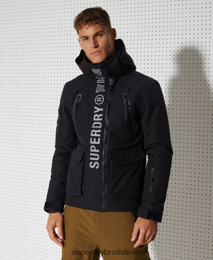 Superdry muži ultimátna horská záchranná bunda 6B4ZTR1400 oblečenie čierna