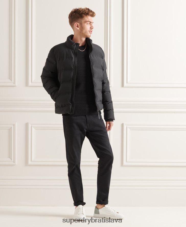 Superdry muži ultimátna radarová prešívaná bunda 6B4ZTR4622 oblečenie čierna