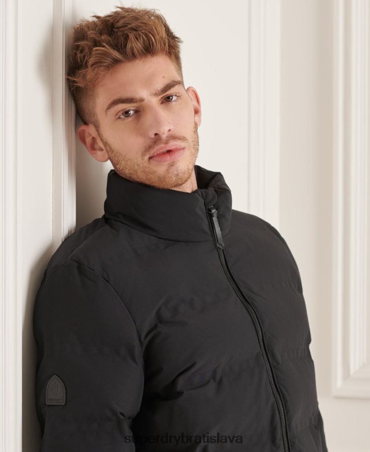 Superdry muži ultimátna radarová prešívaná bunda 6B4ZTR4622 oblečenie čierna
