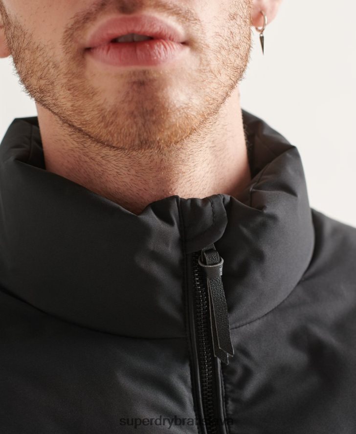 Superdry muži ultimátna radarová prešívaná bunda 6B4ZTR4622 oblečenie čierna