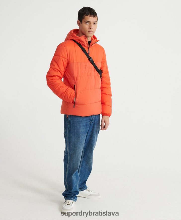 Superdry muži vatovaná ležérna bunda 6B4ZTR4755 oblečenie oranžová