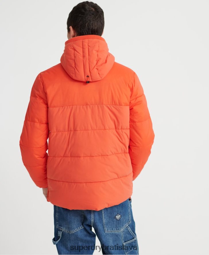 Superdry muži vatovaná ležérna bunda 6B4ZTR4755 oblečenie oranžová