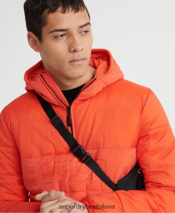 Superdry muži vatovaná ležérna bunda 6B4ZTR4755 oblečenie oranžová