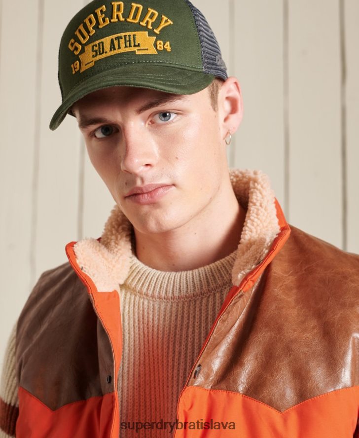 Superdry muži vesta z horskej kože 6B4ZTR4505 oblečenie oranžová