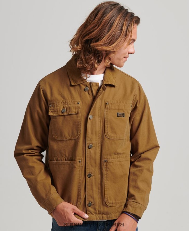 Superdry muži vintage bunda z ranča 6B4ZTR4441 oblečenie hnedá