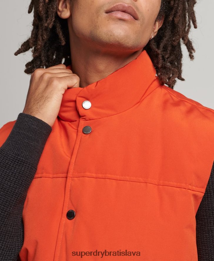 Superdry muži vintage horská vesta 6B4ZTR4439 oblečenie oranžová