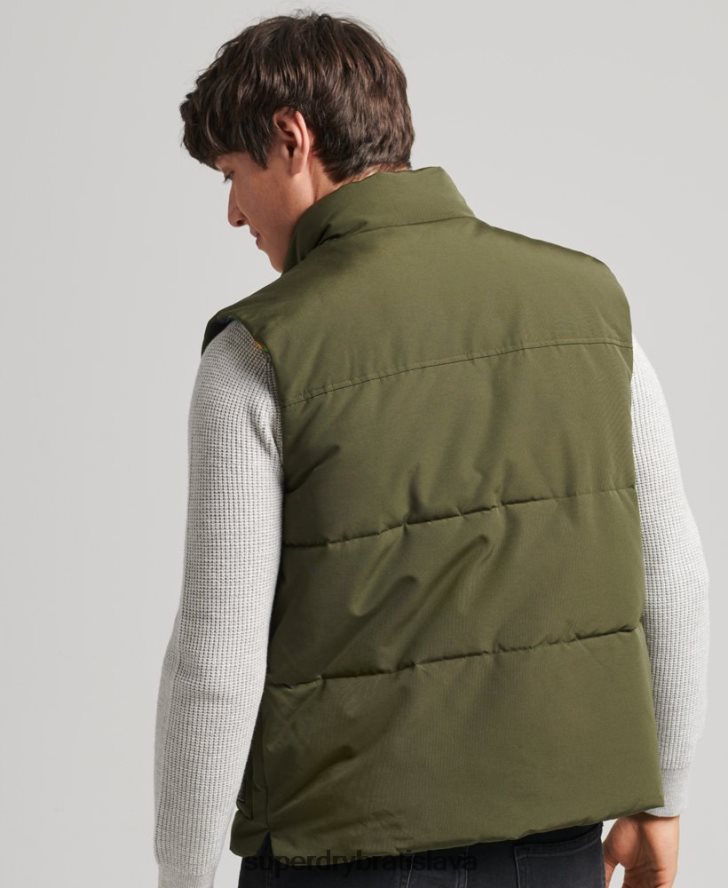Superdry muži vintage horská vesta 6B4ZTR4529 oblečenie zelená