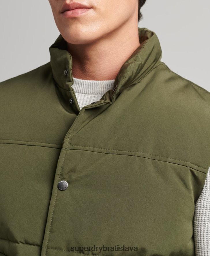 Superdry muži vintage horská vesta 6B4ZTR4529 oblečenie zelená