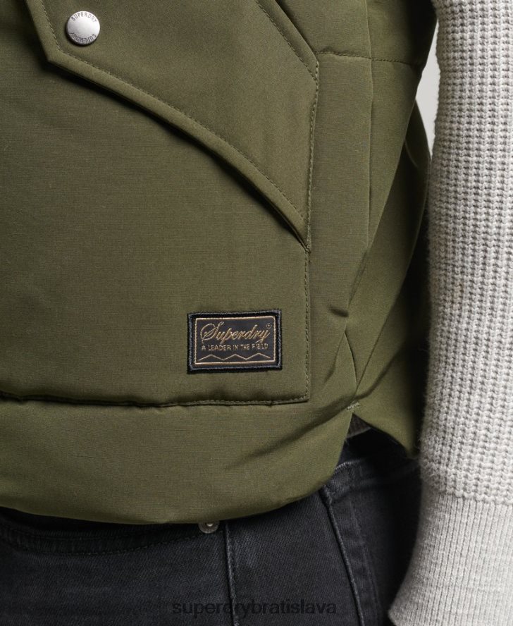 Superdry muži vintage horská vesta 6B4ZTR4529 oblečenie zelená