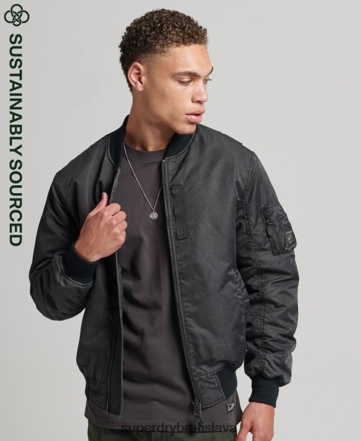 Superdry muži vintage ma1 bomber bunda 6B4ZTR4647 oblečenie tmavošedý