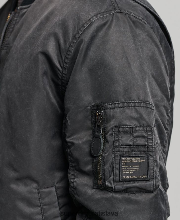 Superdry muži vintage ma1 bomber bunda 6B4ZTR4647 oblečenie tmavošedý