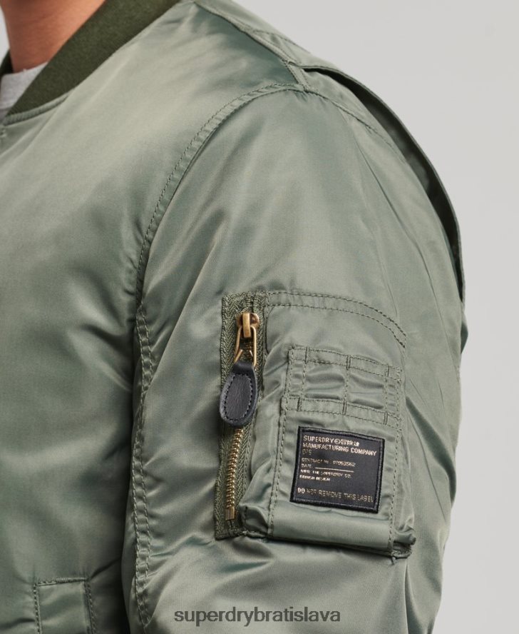 Superdry muži vintage ma1 bomber bunda 6B4ZTR4656 oblečenie zelená