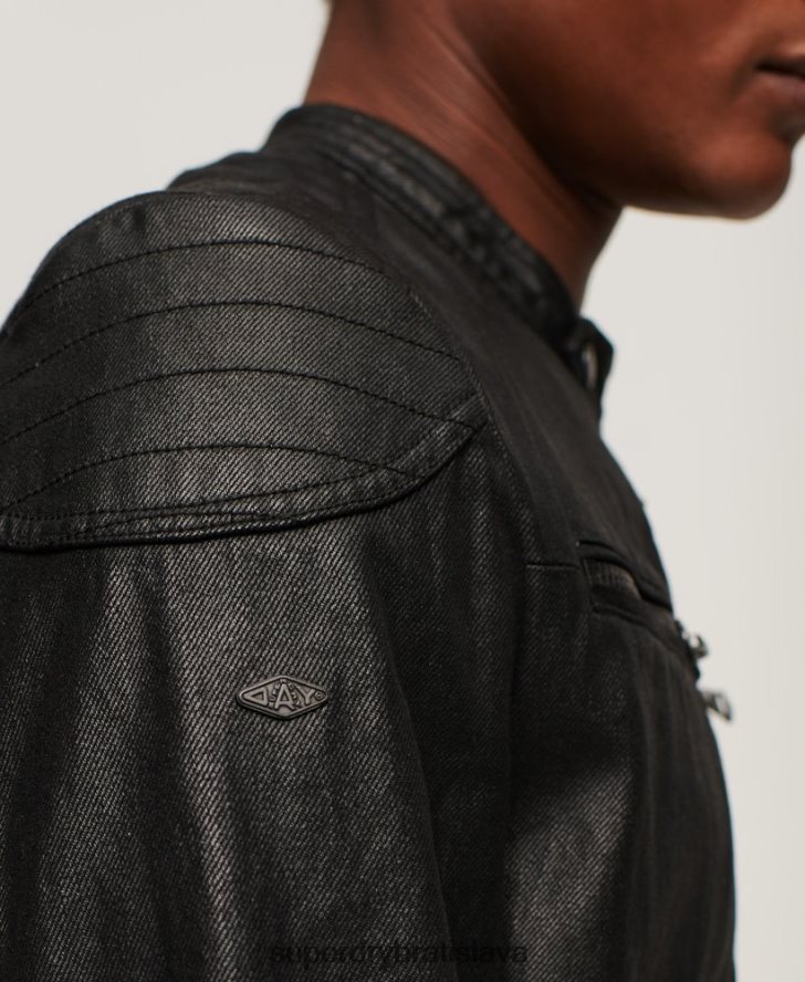 Superdry muži vintage potiahnutá džínsová pretekárska bunda 6B4ZTR945 oblečenie čierna