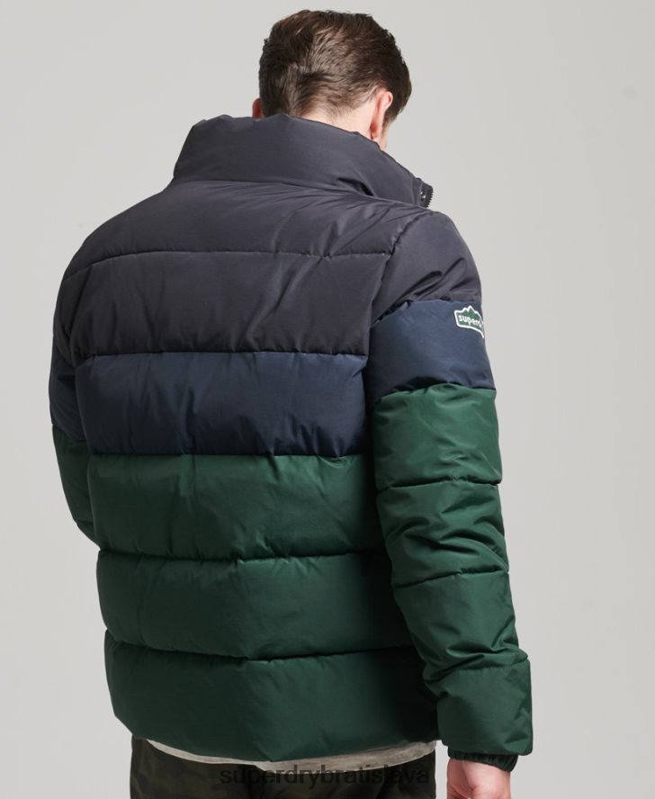 Superdry muži vintage retro cb puffer 6B4ZTR4471 oblečenie zelená