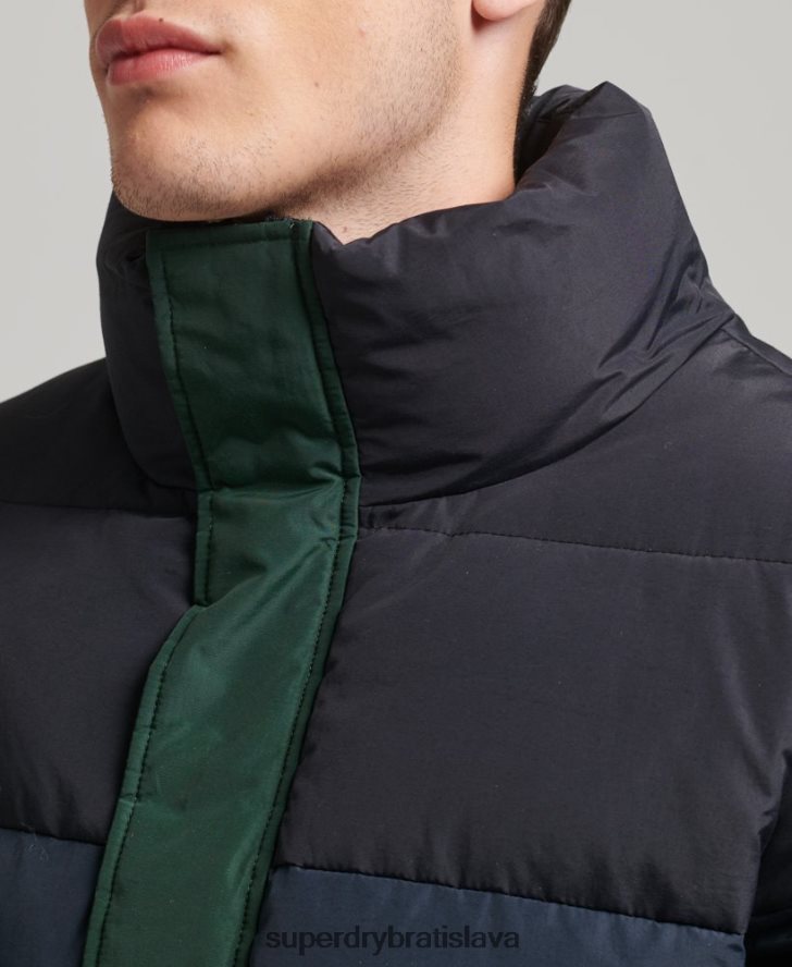 Superdry muži vintage retro cb puffer 6B4ZTR4471 oblečenie zelená