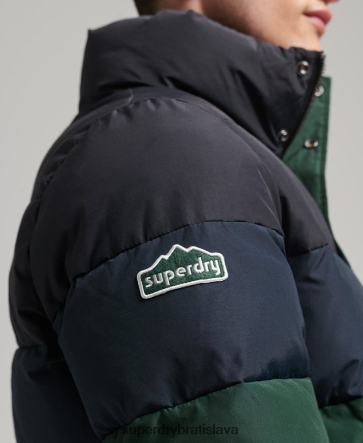 Superdry muži vintage retro cb puffer 6B4ZTR4471 oblečenie zelená