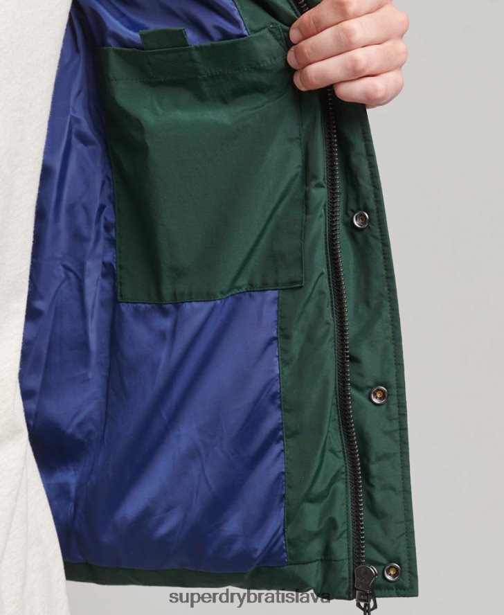 Superdry muži vintage retro cb puffer 6B4ZTR4471 oblečenie zelená