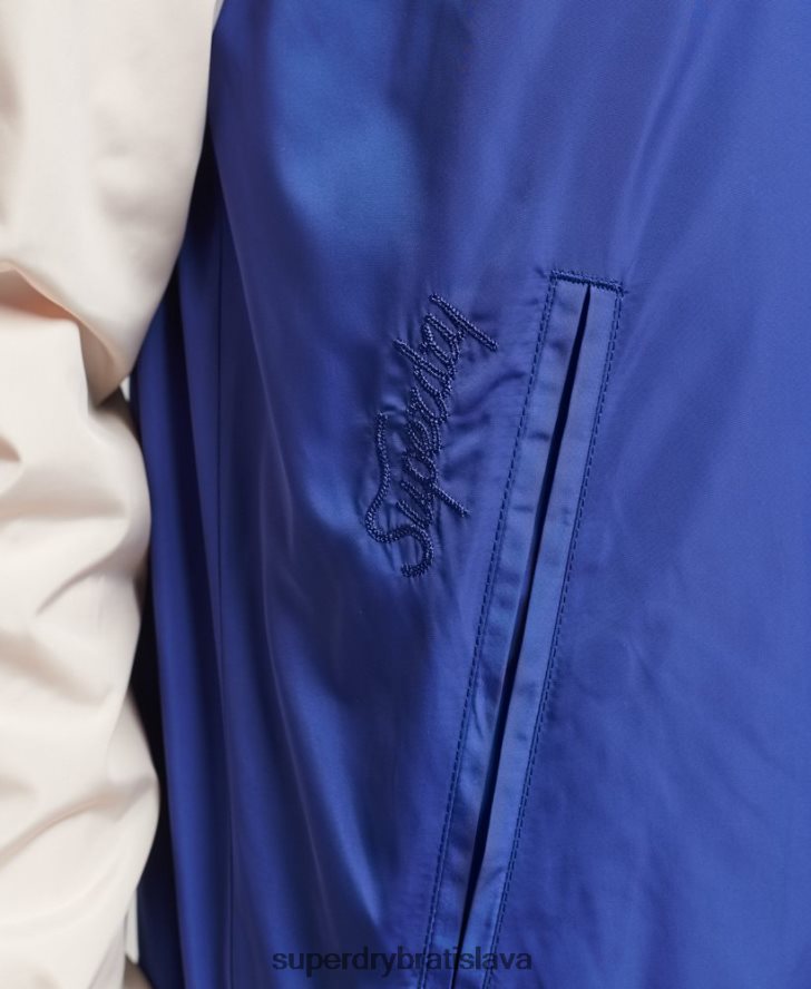 Superdry muži vintage sukajanová bunda 6B4ZTR1174 oblečenie Modrá