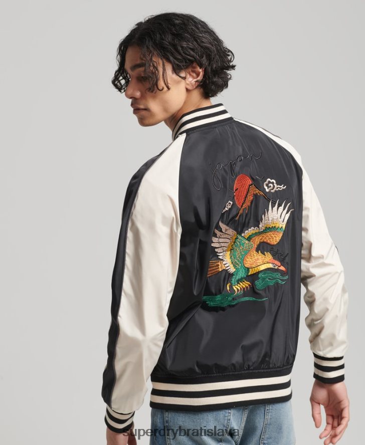 Superdry muži vintage sukajanová bunda 6B4ZTR4599 oblečenie čierna