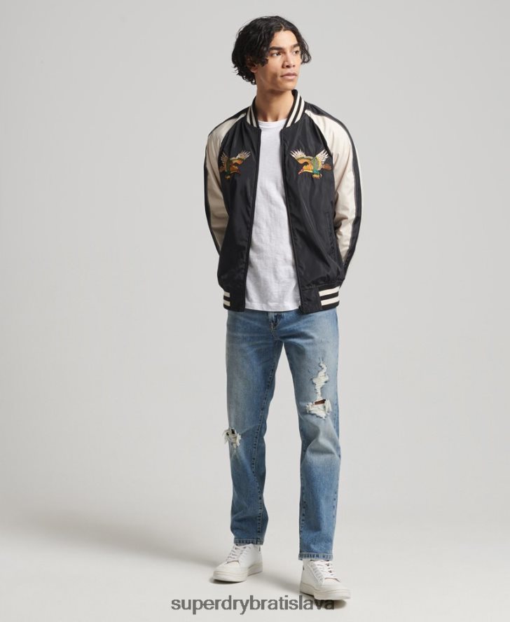 Superdry muži vintage sukajanová bunda 6B4ZTR4599 oblečenie čierna