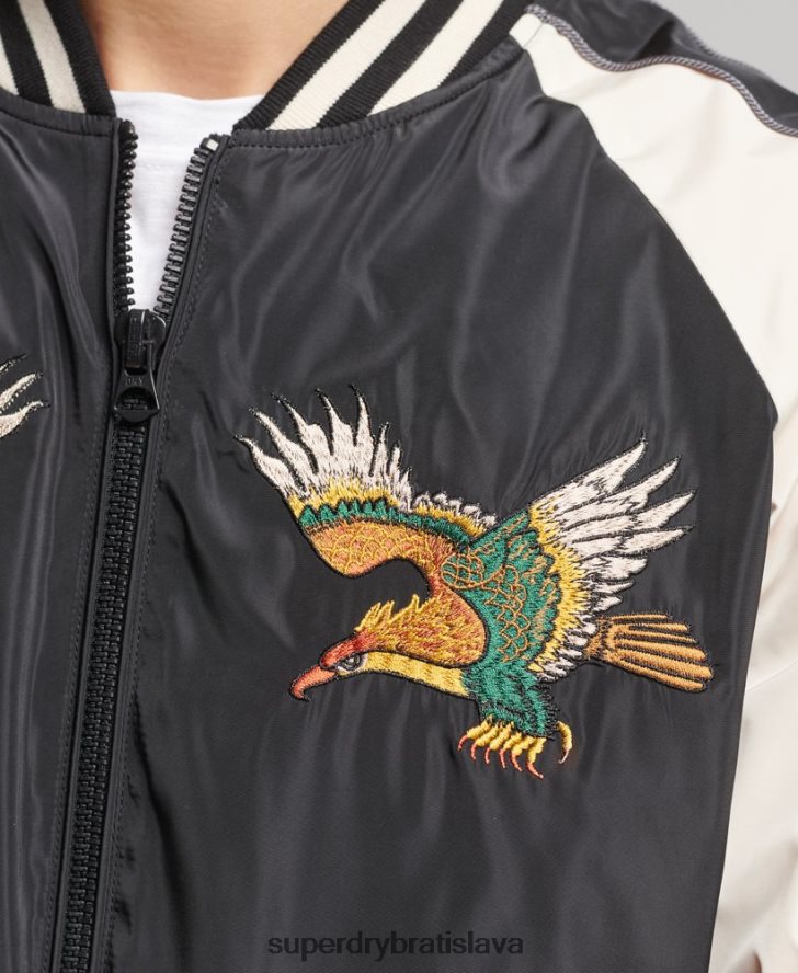 Superdry muži vintage sukajanová bunda 6B4ZTR4599 oblečenie čierna