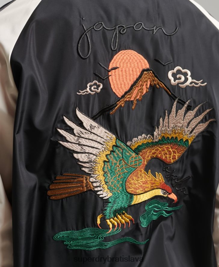 Superdry muži vintage sukajanová bunda 6B4ZTR4599 oblečenie čierna