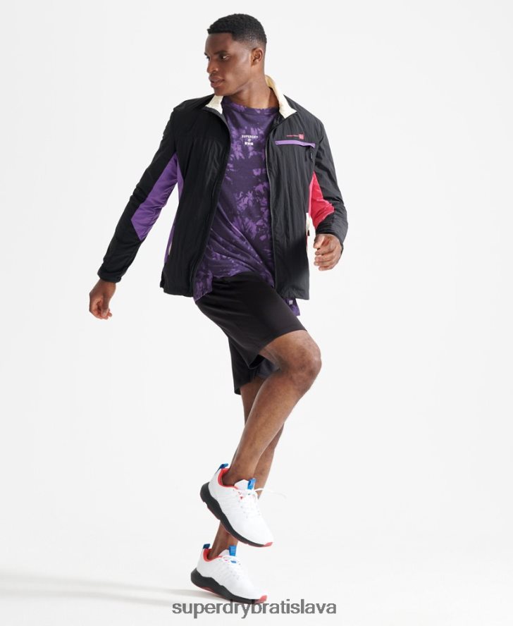 Superdry muži vlak tkaná bunda 6B4ZTR4620 oblečenie čierna