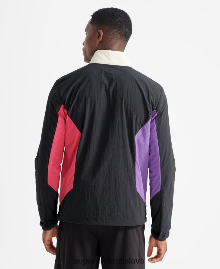 Superdry muži vlak tkaná bunda 6B4ZTR4620 oblečenie čierna
