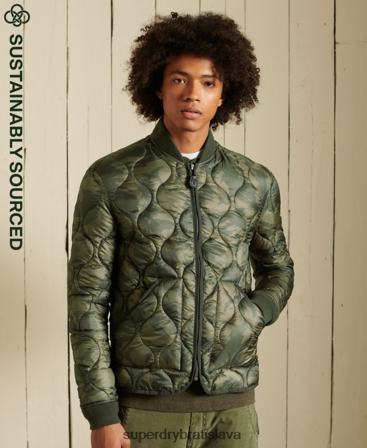 Superdry muži vložka bomber bunda 6B4ZTR4785 oblečenie zelená