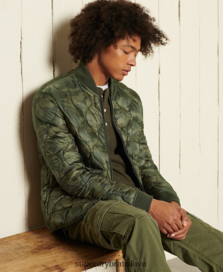 Superdry muži vložka bomber bunda 6B4ZTR4785 oblečenie zelená
