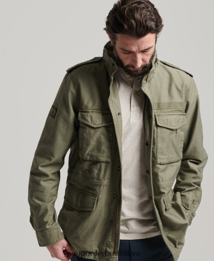 Superdry muži vojenská bunda m65 6B4ZTR908 oblečenie zelená