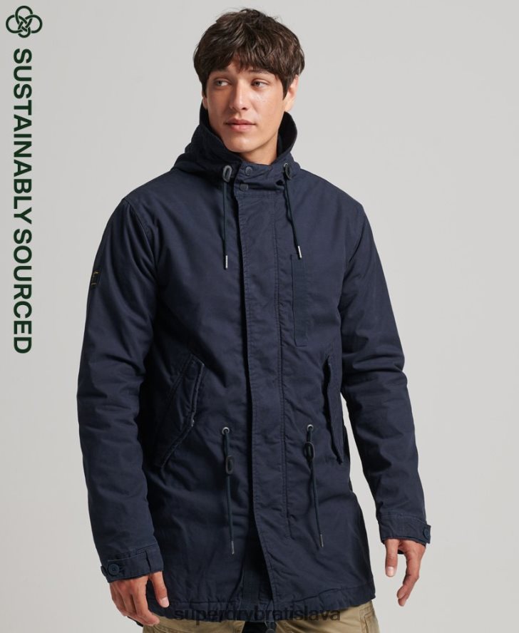 Superdry muži vojenská bunda s rybím chvostom 6B4ZTR4482 oblečenie námorníctvo