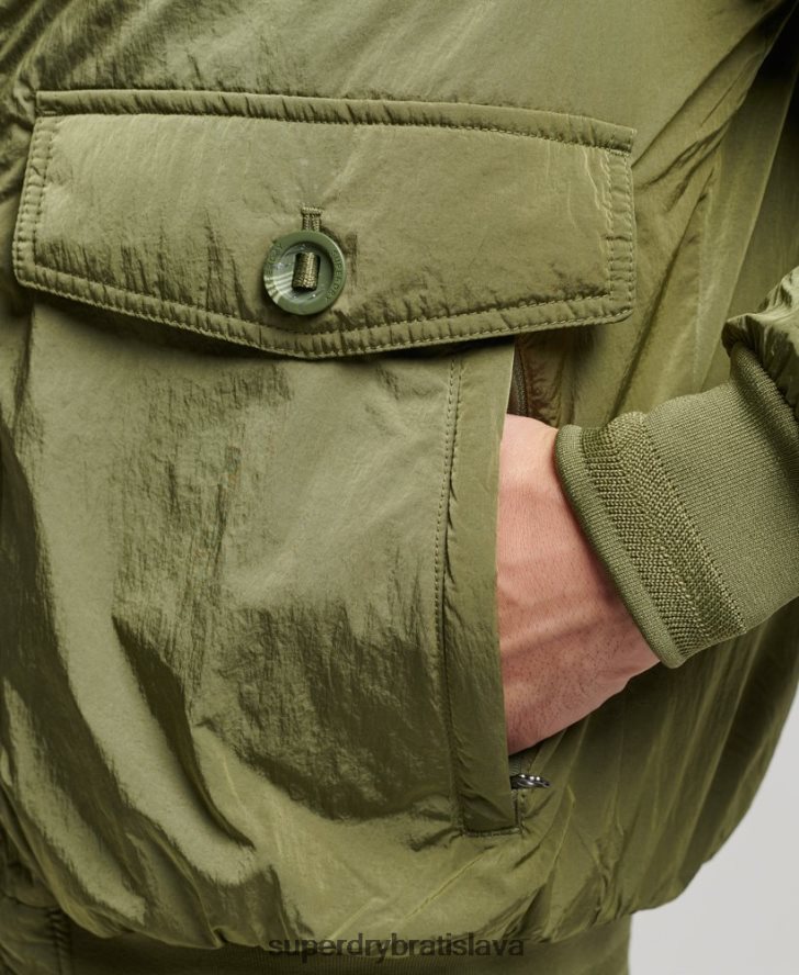 Superdry muži vojenská everestová bombardovacia bunda 6B4ZTR4475 oblečenie zelená
