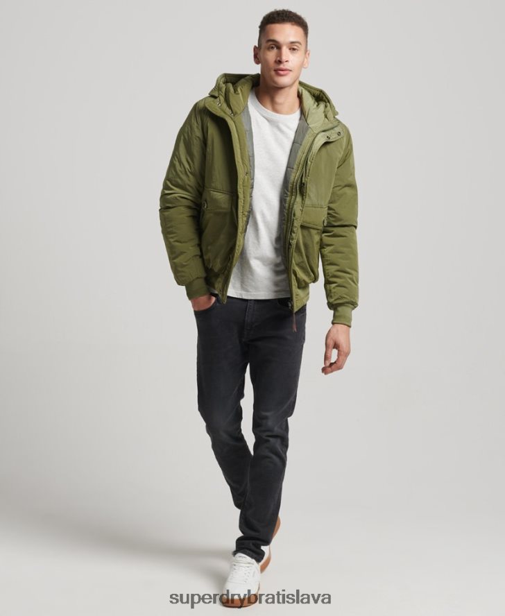 Superdry muži vojenská everestová bombardovacia bunda 6B4ZTR4475 oblečenie zelená